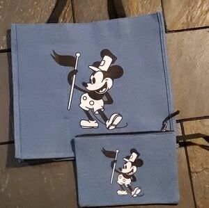 Mickey Mouse tote bag and matching pouch set